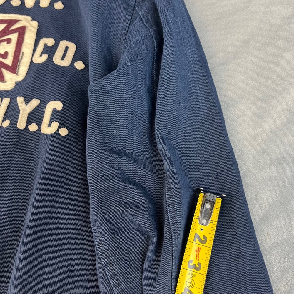 Polo Ralph Lauren Bleecker N.Y.C Letterman Jacket Mens M Navy Blue Varsity - Picture 10 of 15